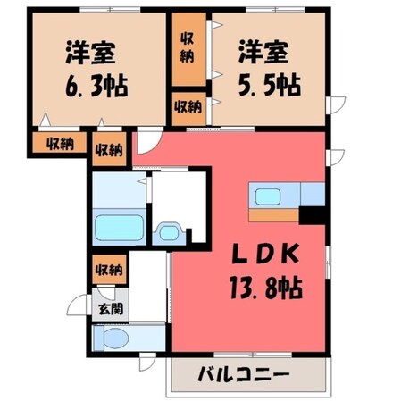 野木駅 徒歩5分 2階の物件間取画像